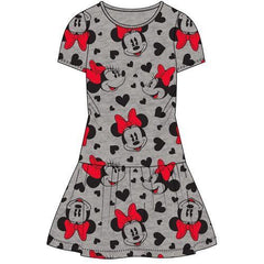Minnie Mouse All Over Print Dress, Gray Minnie Mouse All Over Print Dress, Gray