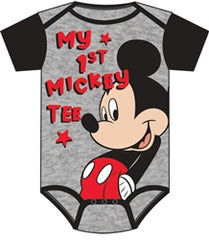Infant Onesie My First Mickey, Black Gray Infant Onesie My First Mickey, Black Gray