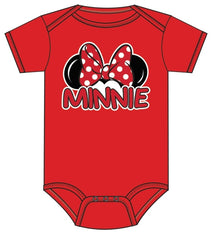 Infant Onesie Minnie Family, Red Infant Onesie Minnie Family, Red