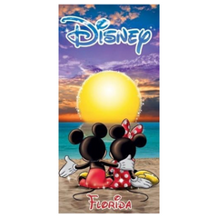 Disney Mickey Mouse Minnie Sunset Florida Beach Towel