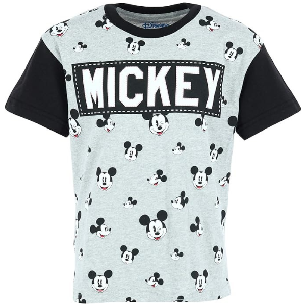 Disney Boy's Mickey Mouse All Over Heads T-Shirt
