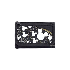 Mickey mouse black and silver trifold wallet