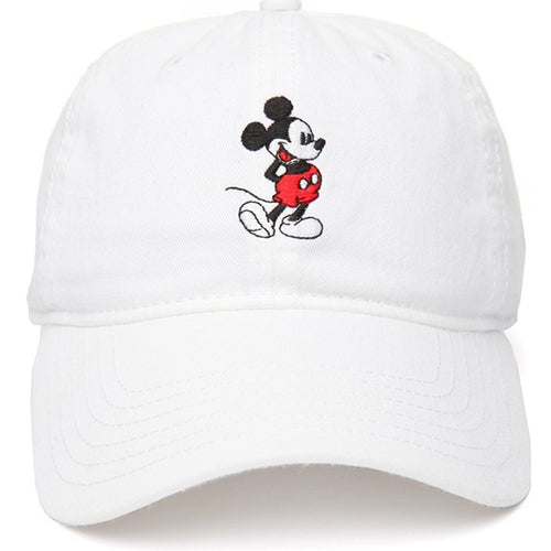 Disney Adults Mickey Mouse Washed Twill Adjustable Baseball Cap
