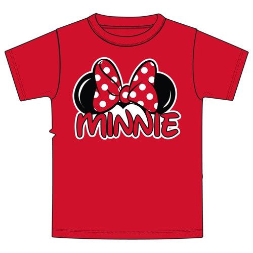 Adult Womens Tee Shirt Minnie Fan, Red