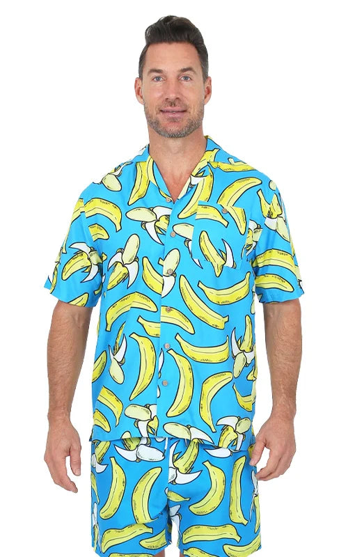 Hawaiian Shirt - Short Sleeve Dri-FIT Polyester Banana Shirts for Men